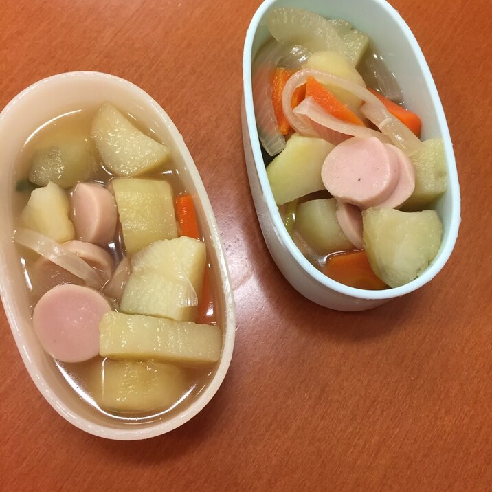 離乳食完了期☆魚肉ソーセージとじゃがいもの煮物☆